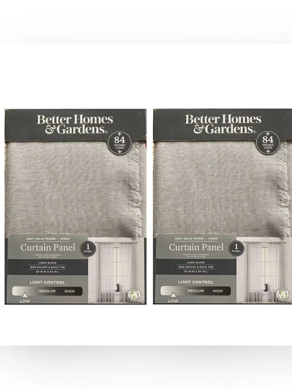 Better Homes And Gardens Gray Curtain Panel Pair set